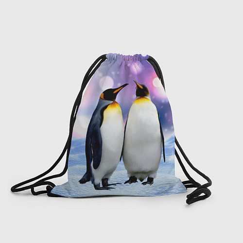 Мешок для обуви Пингвины на снегу / 3D-принт – фото 1