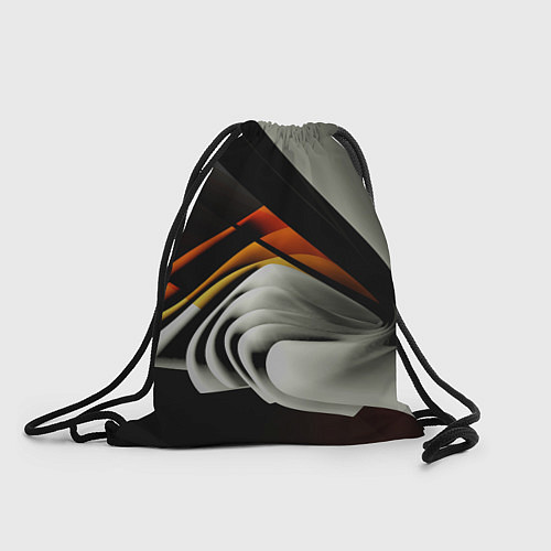 Мешок для обуви Абстрактные волнистые листы во тьме / 3D-принт – фото 1