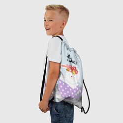 Рюкзак-мешок Зайчик в кружке 2023, цвет: 3D-принт — фото 2