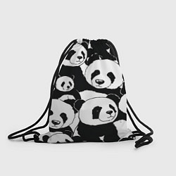 Рюкзак-мешок С пандами паттерн, цвет: 3D-принт