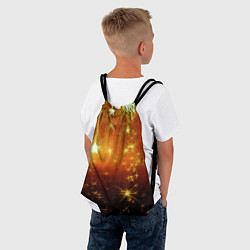 Рюкзак-мешок Золотистае звёзды, цвет: 3D-принт — фото 2