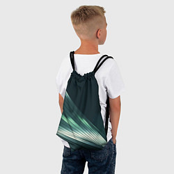 Рюкзак-мешок Геометрические сияющие металлические листы, цвет: 3D-принт — фото 2