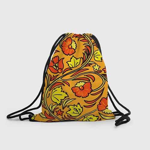 Мешок для обуви Хохлома золотой фон / 3D-принт – фото 1