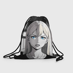 Рюкзак-мешок Нейросеть - аниме блондинка, цвет: 3D-принт