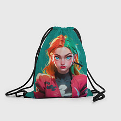 Рюкзак-мешок Нейросеть - киберпанк аниме, цвет: 3D-принт