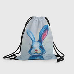 Рюкзак-мешок Синий кролик на фоне неба, цвет: 3D-принт