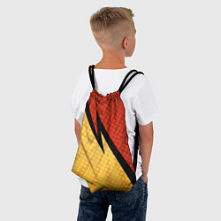 Рюкзак-мешок Желтая красная молния, цвет: 3D-принт — фото 2