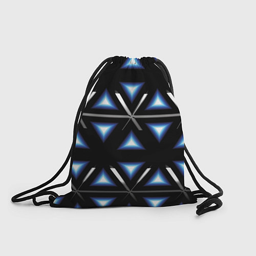 Мешок для обуви Синие треугольники / 3D-принт – фото 1