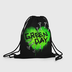 Рюкзак-мешок Green day heart nails, цвет: 3D-принт