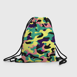 Рюкзак-мешок Неоновый камуфляж, цвет: 3D-принт
