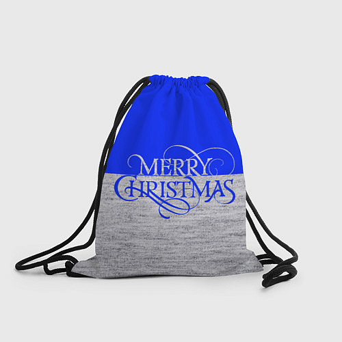 Мешок для обуви Merry Christmas синий / 3D-принт – фото 1
