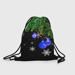 Рюкзак-мешок Новогодние шарики, цвет: 3D-принт