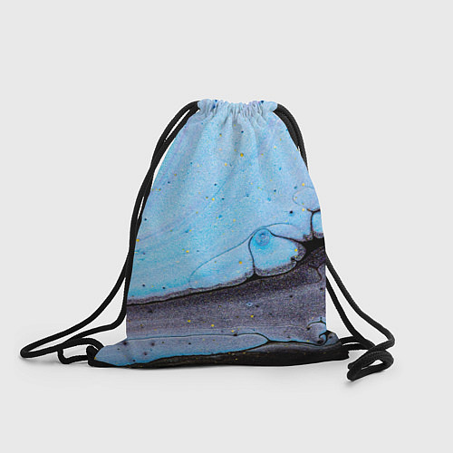 Мешок для обуви Синий и тёмный песок и краски / 3D-принт – фото 1