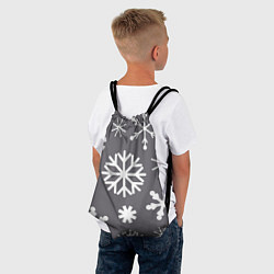 Рюкзак-мешок Snow in grey, цвет: 3D-принт — фото 2