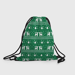 Рюкзак-мешок Новогодний орнамент, цвет: 3D-принт
