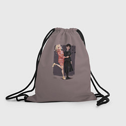 Рюкзак-мешок Уэнсдэй и Инид, цвет: 3D-принт
