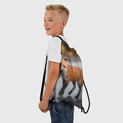 Рюкзак-мешок Лис на прогулке, цвет: 3D-принт — фото 2