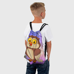 Рюкзак-мешок Счатливая сова, цвет: 3D-принт — фото 2