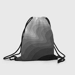 Рюкзак-мешок Черно белые волны, цвет: 3D-принт
