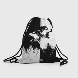 Рюкзак-мешок Два волка, цвет: 3D-принт