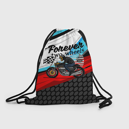 Мешок для обуви Два колеса навсегда мотоспорт / 3D-принт – фото 1