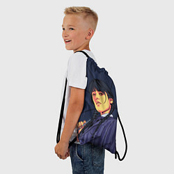 Рюкзак-мешок Уэнсдэй с зонтом, цвет: 3D-принт — фото 2