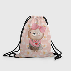 Рюкзак-мешок Мишка с корзинкой, цвет: 3D-принт