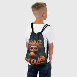 Рюкзак-мешок Милый персонаж с мандарином, цвет: 3D-принт — фото 2
