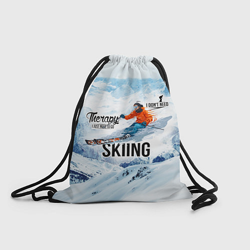 Мешок для обуви Горные лыжи спуск / 3D-принт – фото 1