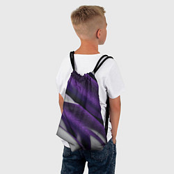 Рюкзак-мешок Фиолетовые волны, цвет: 3D-принт — фото 2