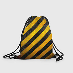 Рюкзак-мешок Черно-желтая опасность, цвет: 3D-принт