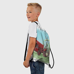 Рюкзак-мешок Зайка на тракторе, цвет: 3D-принт — фото 2