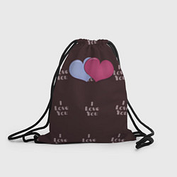 Рюкзак-мешок Two hearts, цвет: 3D-принт