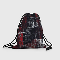 Рюкзак-мешок Абстракт красный на чёрном, цвет: 3D-принт