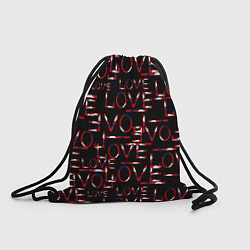 Мешок для обуви Love паттерн