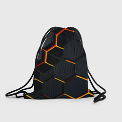 Рюкзак-мешок Плиты стиль соты киберпанк, цвет: 3D-принт