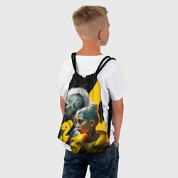 Рюкзак-мешок Девушка и парень в стиле киберпанк, цвет: 3D-принт — фото 2