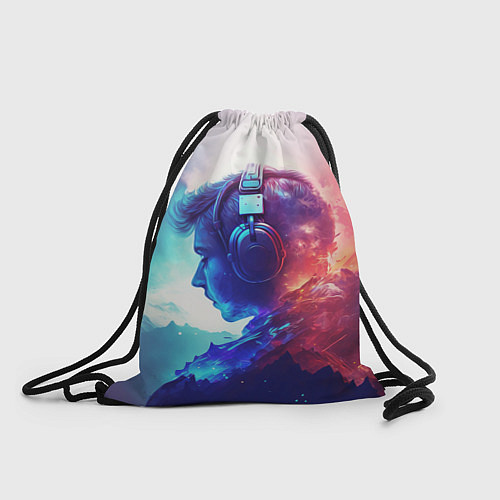 Мешок для обуви Парень в наушниках / 3D-принт – фото 1