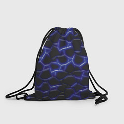 Рюкзак-мешок Синий неон и плиты, цвет: 3D-принт