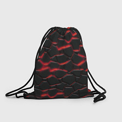 Рюкзак-мешок Красный неон и плиты, цвет: 3D-принт
