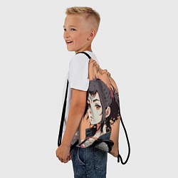 Рюкзак-мешок Красивая девочка - аниме, цвет: 3D-принт — фото 2