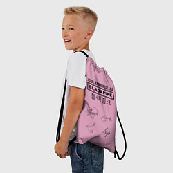 Рюкзак-мешок Blackpink лого и подписи, цвет: 3D-принт — фото 2