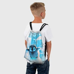 Рюкзак-мешок Милый пингвин - мамочка, цвет: 3D-принт — фото 2