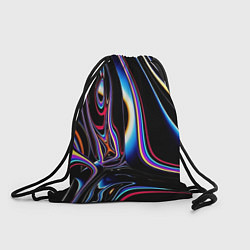 Рюкзак-мешок Черный глянец, цвет: 3D-принт
