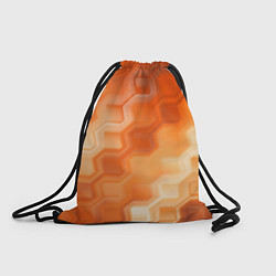 Рюкзак-мешок Золотисто-оранжевый туманный паттерн, цвет: 3D-принт