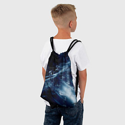 Рюкзак-мешок Тёмно-ледяной фон и бесконечный код, цвет: 3D-принт — фото 2