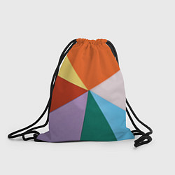 Рюкзак-мешок Разноцветные пересекающиеся треугольники, цвет: 3D-принт