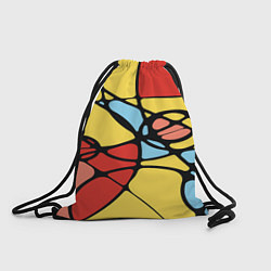 Рюкзак-мешок Яркий абстрактный узор из цветных овалов и плавных, цвет: 3D-принт