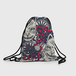 Рюкзак-мешок Восточные маски, цвет: 3D-принт