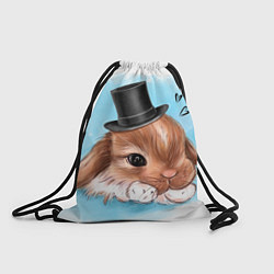 Рюкзак-мешок Милый кролик в шляпке, цвет: 3D-принт